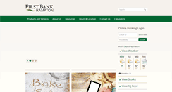 Desktop Screenshot of firstbankhampton.com